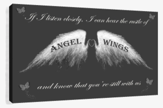 Details About Angel Wings Wall Art Picture 'if I Listen - Calligraphy #7791719