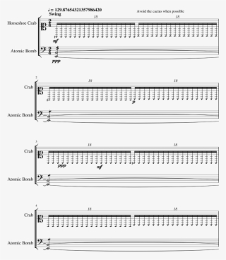 Duet For Horseshoe Crab And Atomic Bomb - Sheet Music #7792116