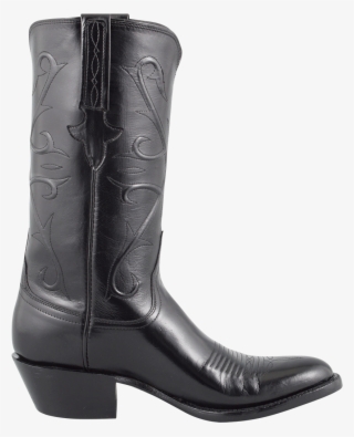 Lucchese Men's Black Kangaroo Boots - Cowboy Boot #7793699