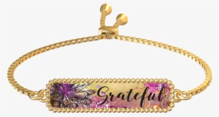 Grateful Gold Rectangle Bracelet - Bracelet #7794206
