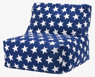 Washable Bean Bag Chair, Navy Star Home > Accessories - Blue And White Stars #7795276