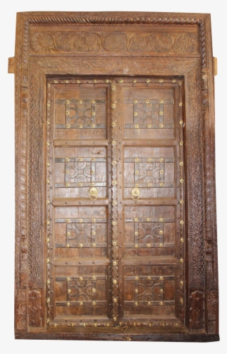 Antique Indian Carved Wooden Door & Frame On Chairish - Antique #7795406