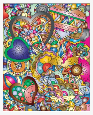 Flourish Hearts Line Art Prismatic - Motif #7795954