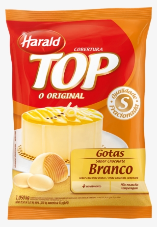 Harald Cobertura Gotas Branco 1050g - Chocolate Harald Top Meio Amargo #7796131