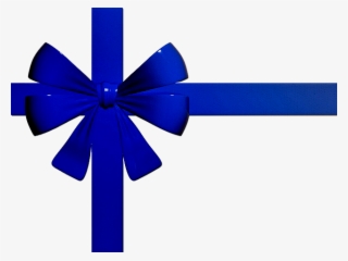 Laço De Fita Em Png - Blue Christmas Ribbon Clip Art #7797676