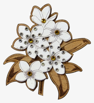 Fashion Accessories - Brooches - Frangipani - Jasmine #7797734