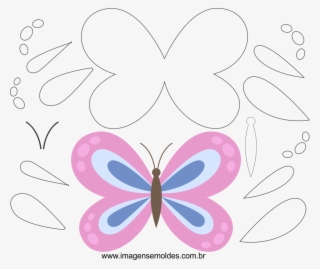 Molde De Borboleta Png - Molde De Borboleta Em Eva #7798787