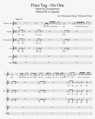 Price Tag/no One Mashup Sheet Music For Voice Download - Cuphead Acapella Sheet Music #7799583 Price Tag/no One Mashup Sheet Music For Voice Download - Cuphead Acapella Sheet Music #7799583