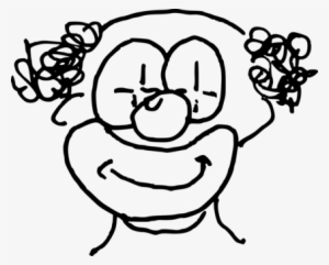 Clown Drawing Black And White Cartoon Visual Arts - Head #780418