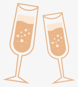 Vector Black And White Library Champagne Toast Clipart - Wine Glass Png Clipart #780834