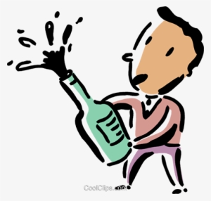 Man Popping The Cork On A Champagne Bottl Royalty Free #781144