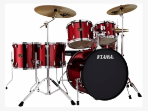 Tama Imperialstar 6-piece Drum Set With Cymbals - Drum Set Tama Imperialstar Red #781637