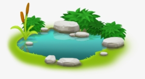 Lake Clipart Lily Pad Pond - Small Pond Clipart Transparent Background #781841