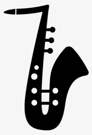Saxophone With White Detailing Free Vectors, Logos, - Saxophone Silhouette #782057