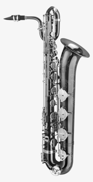 Saxophone Clipart Jpeg - Black Nickel Baritone Saxophone #782082