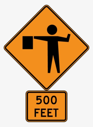 Flagger Ahead Sign #783698