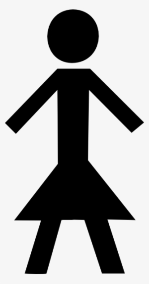 Stick Girl Black Svg Clip Arts 312 X 596 Px #784645