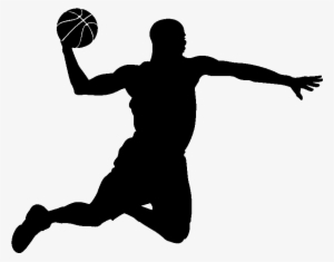 Sticker Basketteur En Plein Vol Ambiance Sticker Si - Basketball Player Silhouette Png #784820