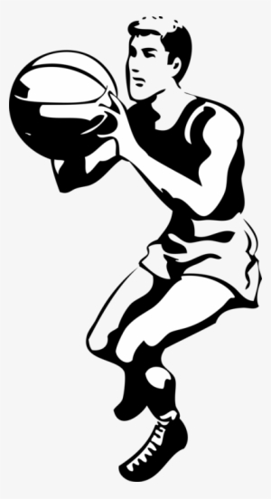 Basketball Clip Art At Clker Com Vector - Basketball Player Black And White #785039