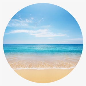 Beach, Sea Png - Beach In A Circle #786477