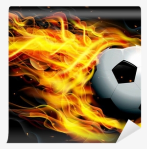 Miiverse Soccer Ball On Fire Png - Fussball Feuer #786912
