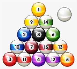 8 Ball Pool Clipart Fire - Rack Of Pool Balls #787252