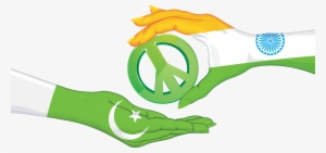Peace India Pakistan Shaking Hands Png Vector Image - India Pakistan Png #787892