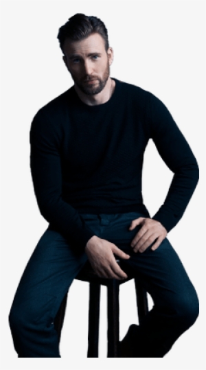 Chris Evans On Stool - Chris Evans Transparent #789183