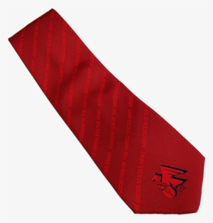 Red Tie With Ausa Emblem - Carmine #789759