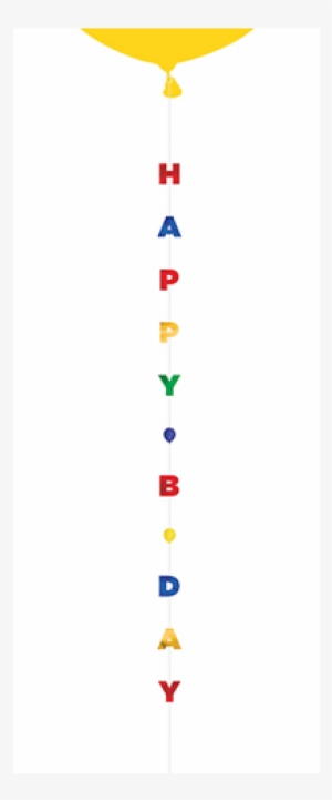 Primary "happy Birthday" Letter Balloon Tails - Balloon #789926