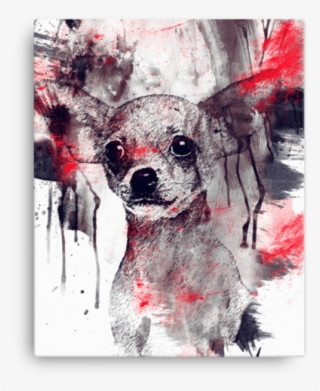Chihuahua Splatter Canvas - Chinese Crested Dog #7800012