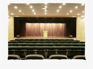 Stage Curtains For Theaters And Schools - Auditorium Lighting #7800628