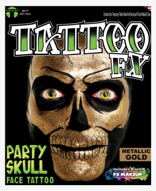 Metallic Gold Skull Tattoo Fx #7800638