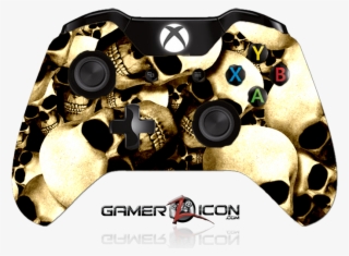 Marine Grade Hydrodipped Finish - Xbox One Controller Red Skull #7801696