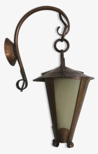 Applies Old Hanging Lantern Copper Hammered Vintage - Ceiling Fixture #7802096