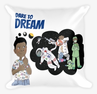 Dare To Dream Square Pillow - Addison Captain Brown Backpack #7804227