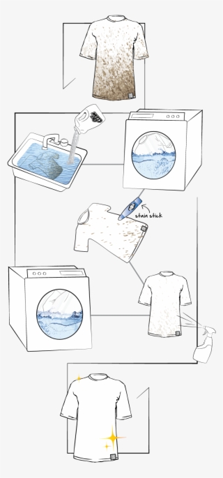 White Cleaning Process Stain Stick - Cartoon #7804781