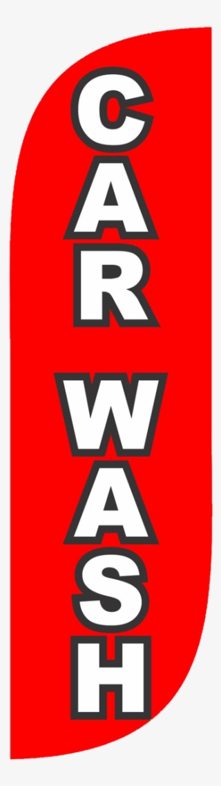 Car Wash Feather Flag Red - Circle #7804960