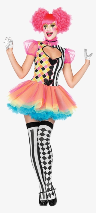 Pink And Blue Clown Costume #7805218