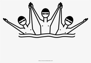 Synchronized Swimming Coloring Page - Natacion Sincronizada Para Dibujar #7805503