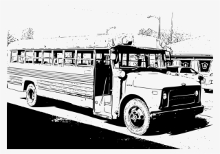 Medium Image - Old School Bus Vector #7805918
