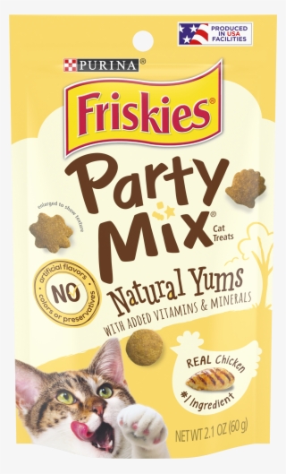 Friskies Party Mix Natural Yums With Real Chicken Cat - Snack #7806373