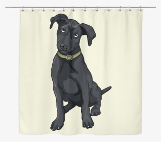 Black Labrador Shower Curtains, Funny Gift For Cute - Labrador Retriever #7806852