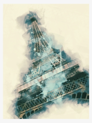 Sticker Poster Tour Eiffel Aquarelle Ambiance Sticker - Christmas Tree #7809134