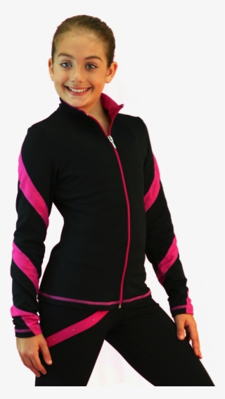 Chloe Noel Eiskunstlauf Jacke Pink Swirls Fleece - Chloe Noel Outfits #7810665