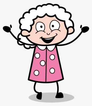 Granny - Cartoon Yoga Old Lady #7812269