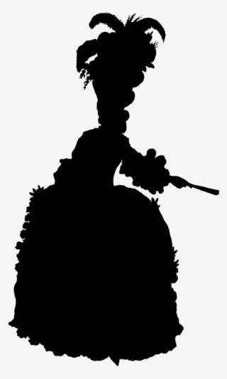 Victorian Lady Shadow Theatre, Fashion Silhouette, - 18th Century Silhouette Png #7812893