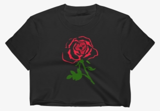 Single Red Rose Women's Crop Top-eddy's Canyon - Rose #7813287