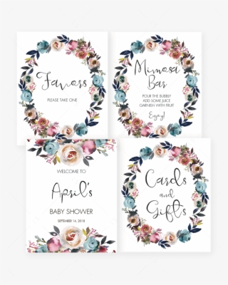 Printable Boho Baby Shower Decor Pack By Littlesizzle - Printable Gifts And Cards Sign #7814642