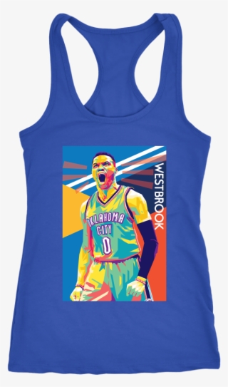 Russell Westbrook Pop Art Racerback Tank - Shirt #7815469